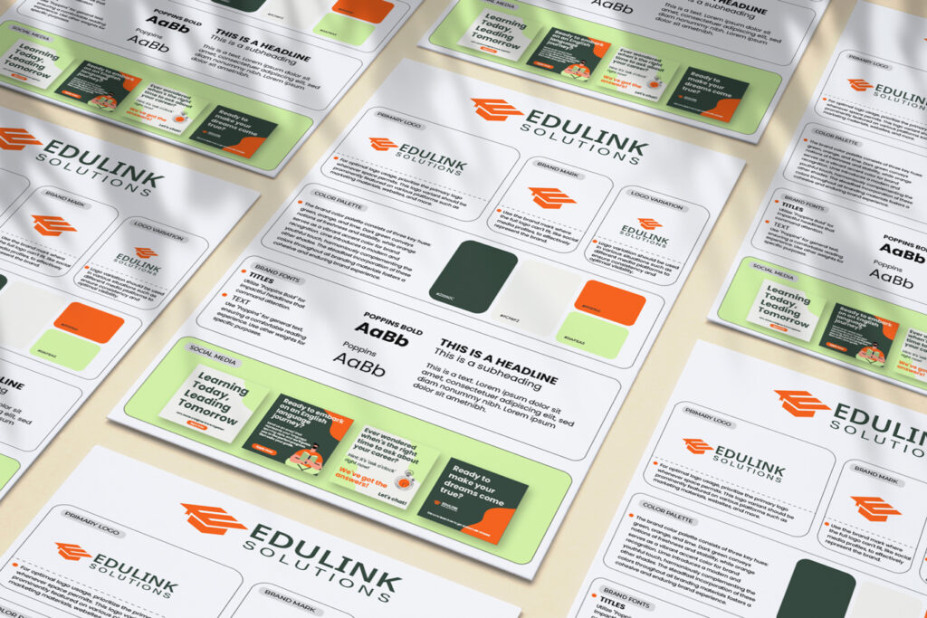 Edulink Solutions education brand identity design